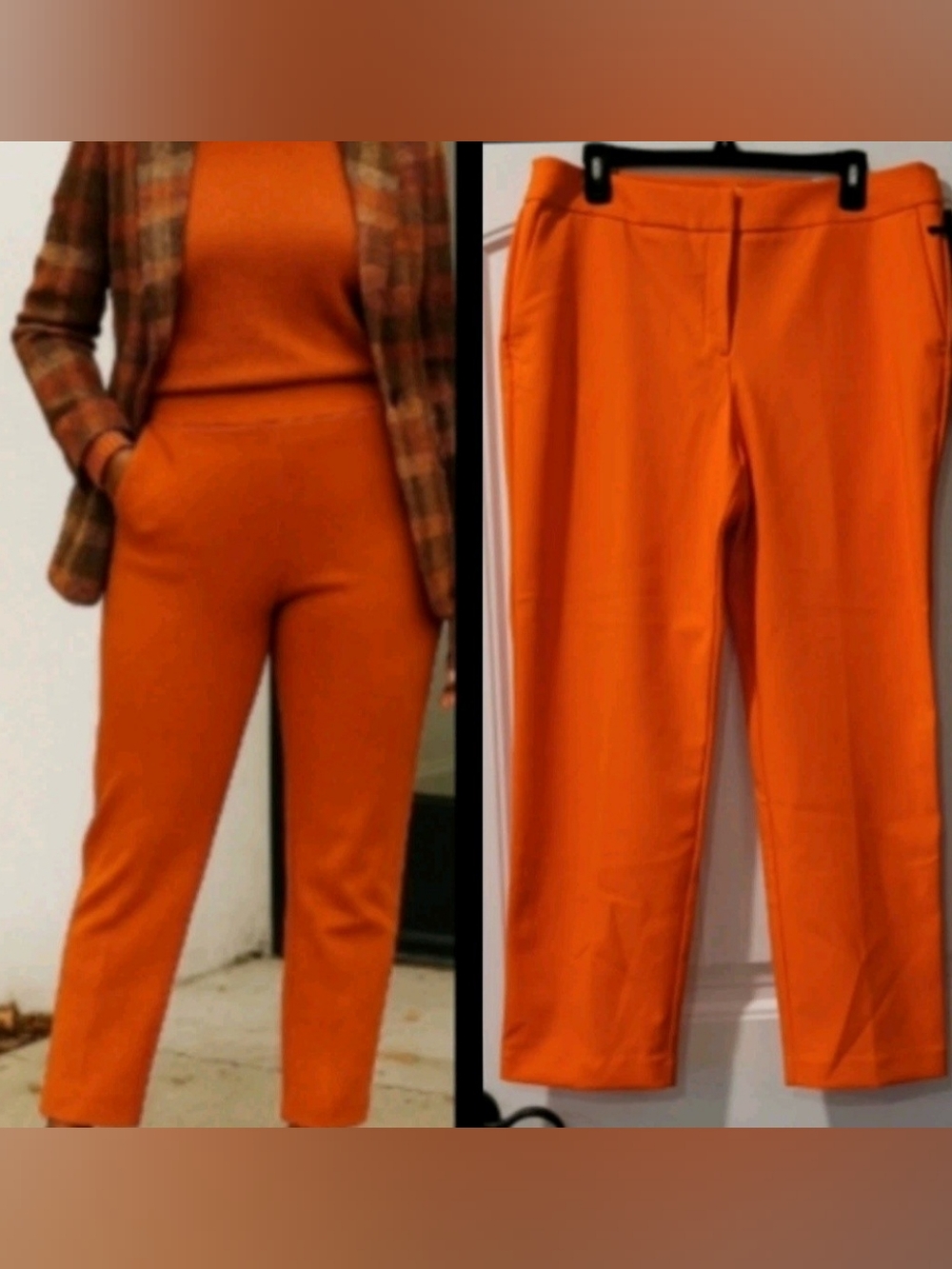 Rachel Zoe Orange Hi-rise Slim Leg Pants 14